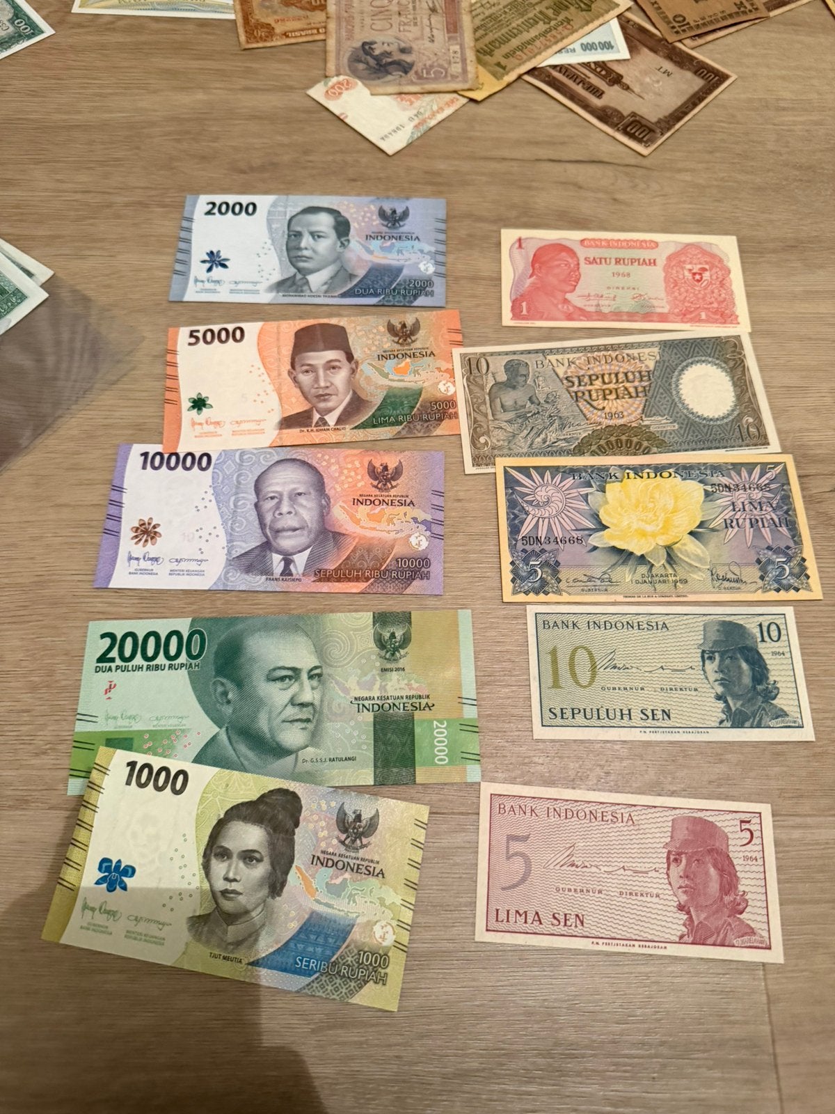 Lot indonesische biljetten, Ophalen of Verzenden