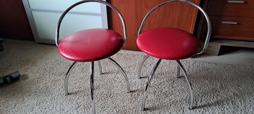 keukenstoelen, Maison & Meubles, Rouge, Deux, Enlèvement, Utilisé