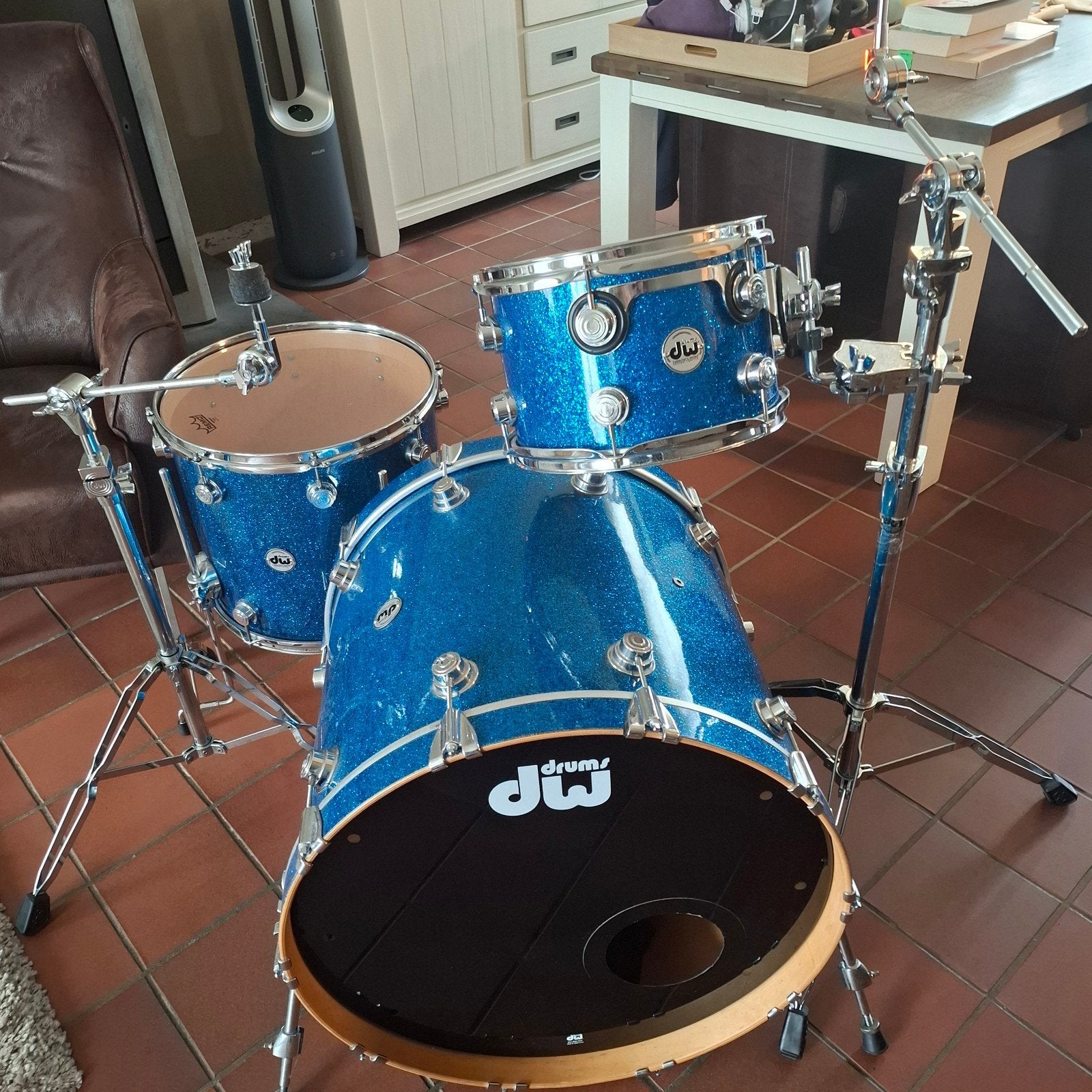 Dw collectors maple serie drumstel met 23 INCH basdrum zgst, Muziek en Instrumenten, Instrumenten | Toebehoren, Ophalen, Zo goed als nieuw