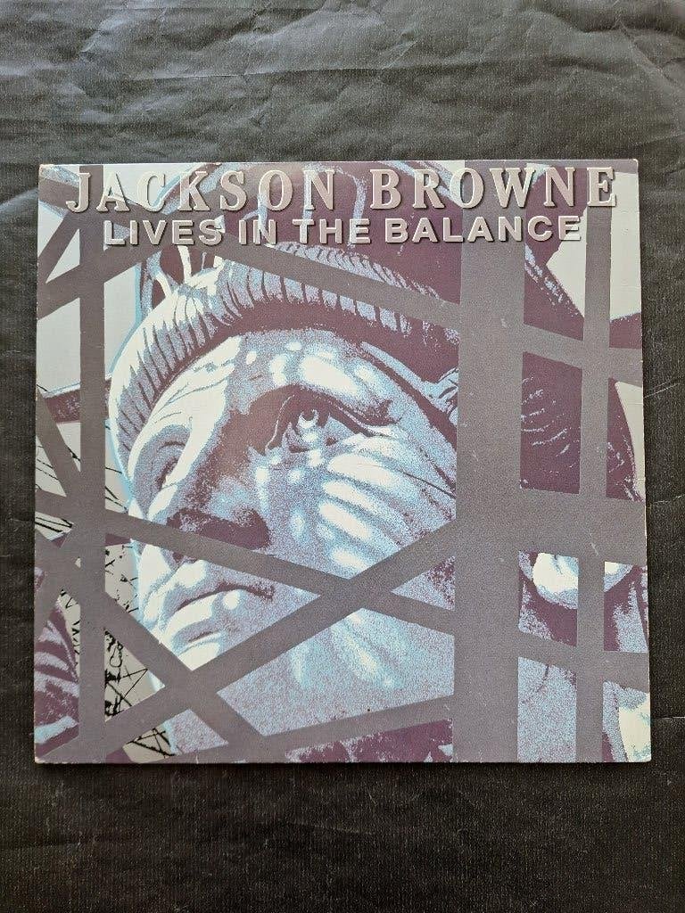 JACKSON BROWNE "Lives in the Balance" rock LP (1986) IZGS, LP, Blues Rock, Ophalen of Verzenden, Zo goed als nieuw
