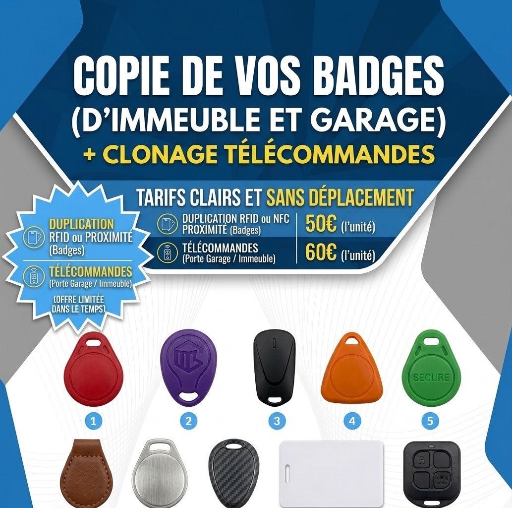 Service de duplication de badges RFID / NFC & Clonage de tél, Bricolage & Construction, Enlèvement ou Envoi, Neuf