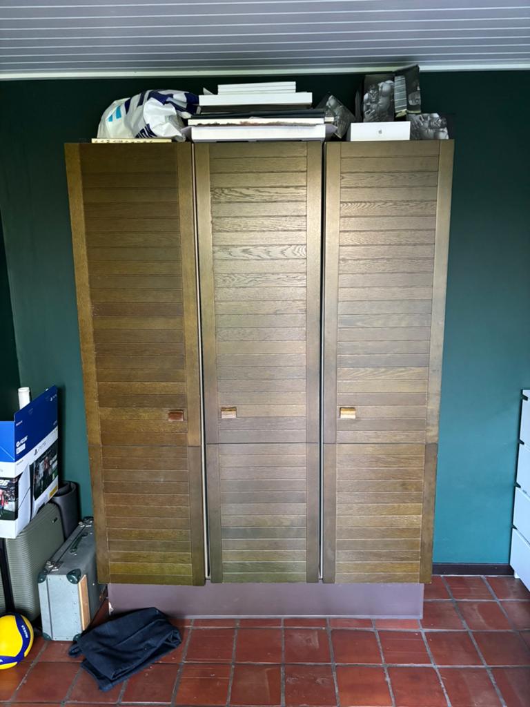 Armoire en chêne 2 portes + 1 porte., 25 à 50 cm, Avec porte(s), 150 à 200 cm, Utilisé