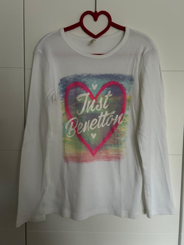 Leuke longsleeve Benetton maat 134/140, Kinderen en Baby's, Kinderkleding | Maat 134, Ophalen of Verzenden, Zo goed als nieuw