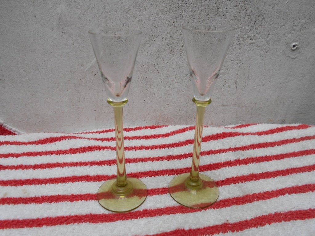 2 antieke likeur glaasjes, Antiek en Kunst, Ophalen of Verzenden