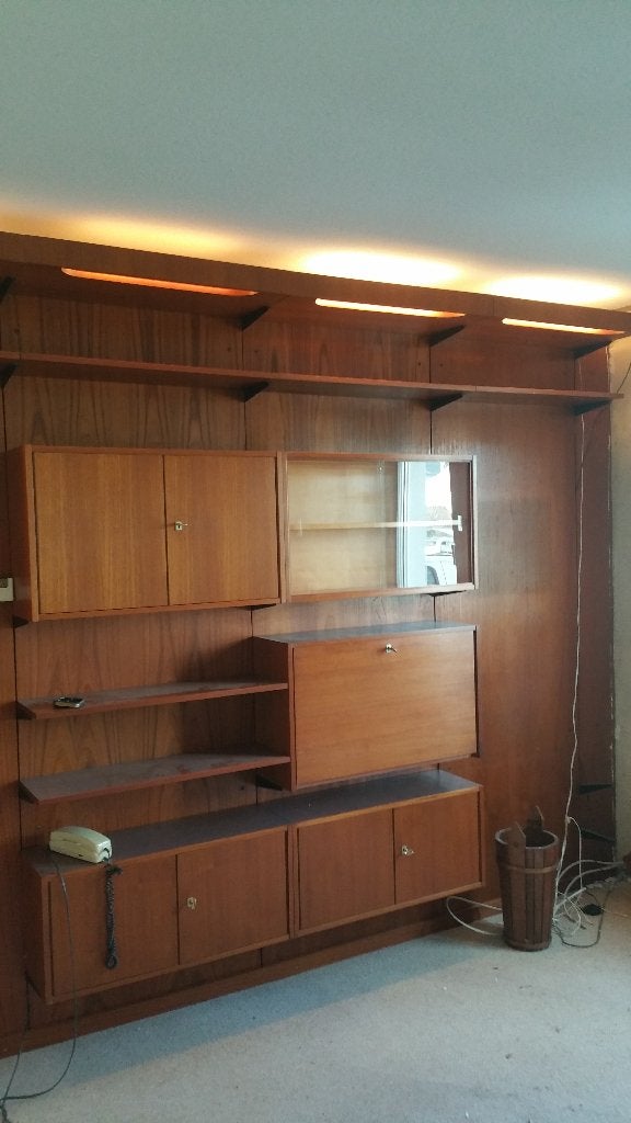 vintage wallunit deens modules teak 60s, Ophalen, Gebruikt, Teakhout