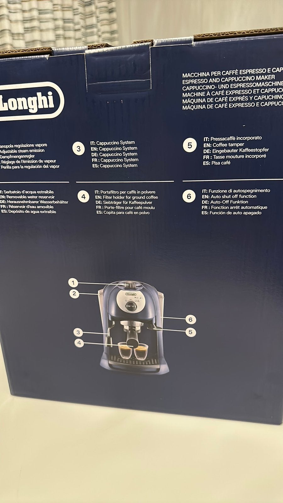 De’Longhi EC 201.CD.B NIEUW!!!, Ophalen of Verzenden, Espresso apparaat, Gemalen koffie, Stoompijpje