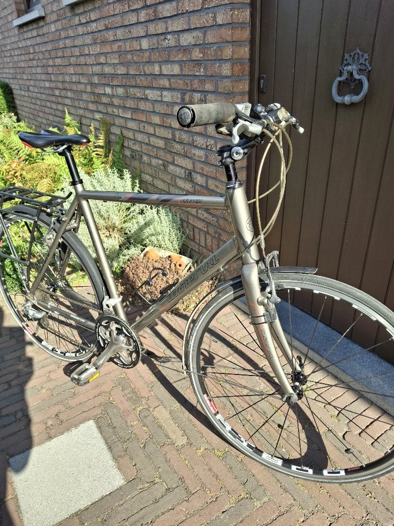 sportieve herenfiets, Gebruikt, Velgrem, Versnellingen, Ophalen