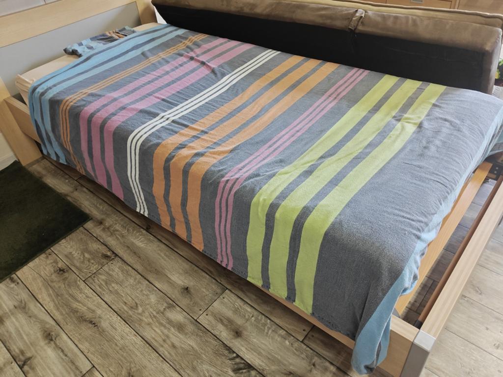 Eenpersoons bed 90x220 met lattenbodem, Ophalen, Eenpersoons