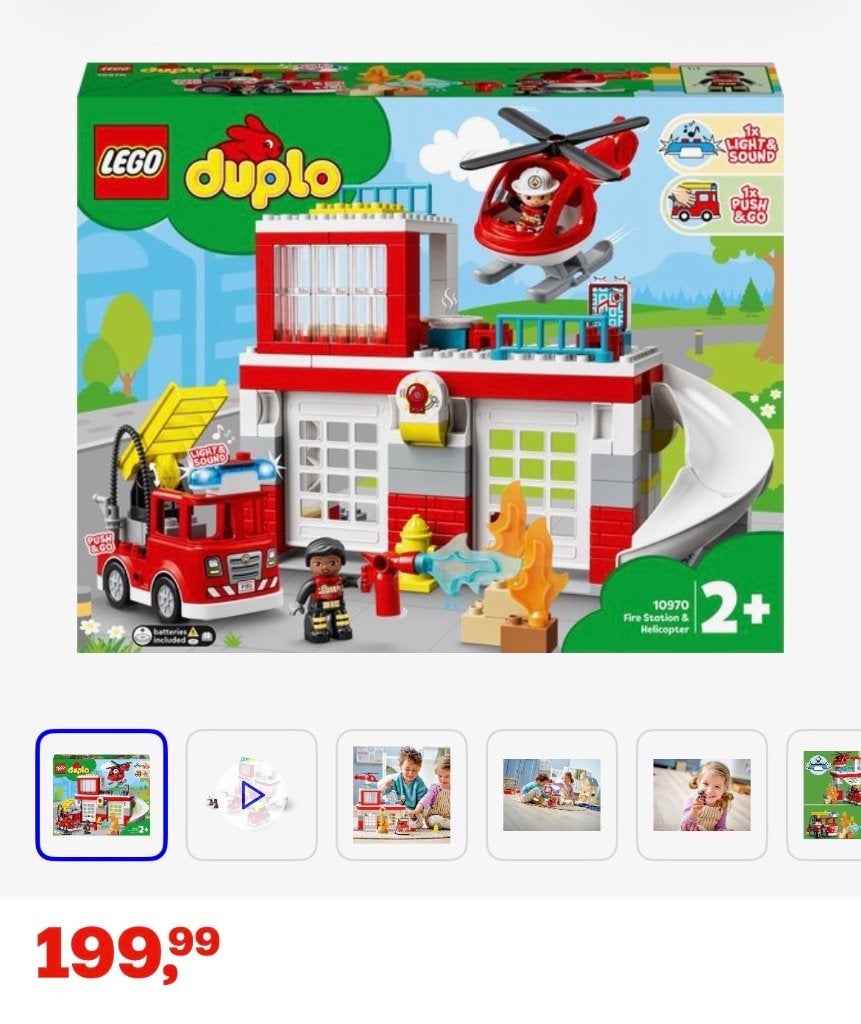 Duplo brandweerkazerne, Ophalen, Zo goed als nieuw, Compleet, Duplo