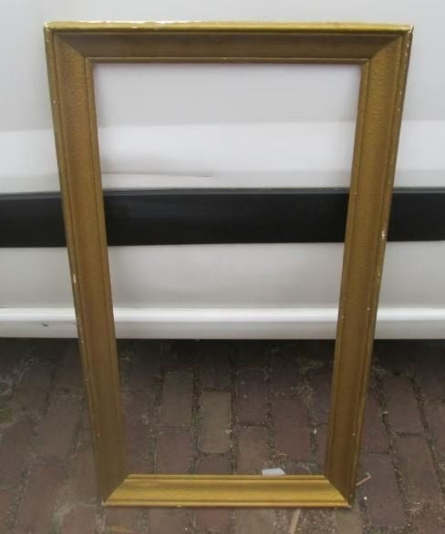 Beau cadre ancien en bois doré - 101x56/90x45, Enlèvement ou Envoi, Comme neuf, Doré, Bois