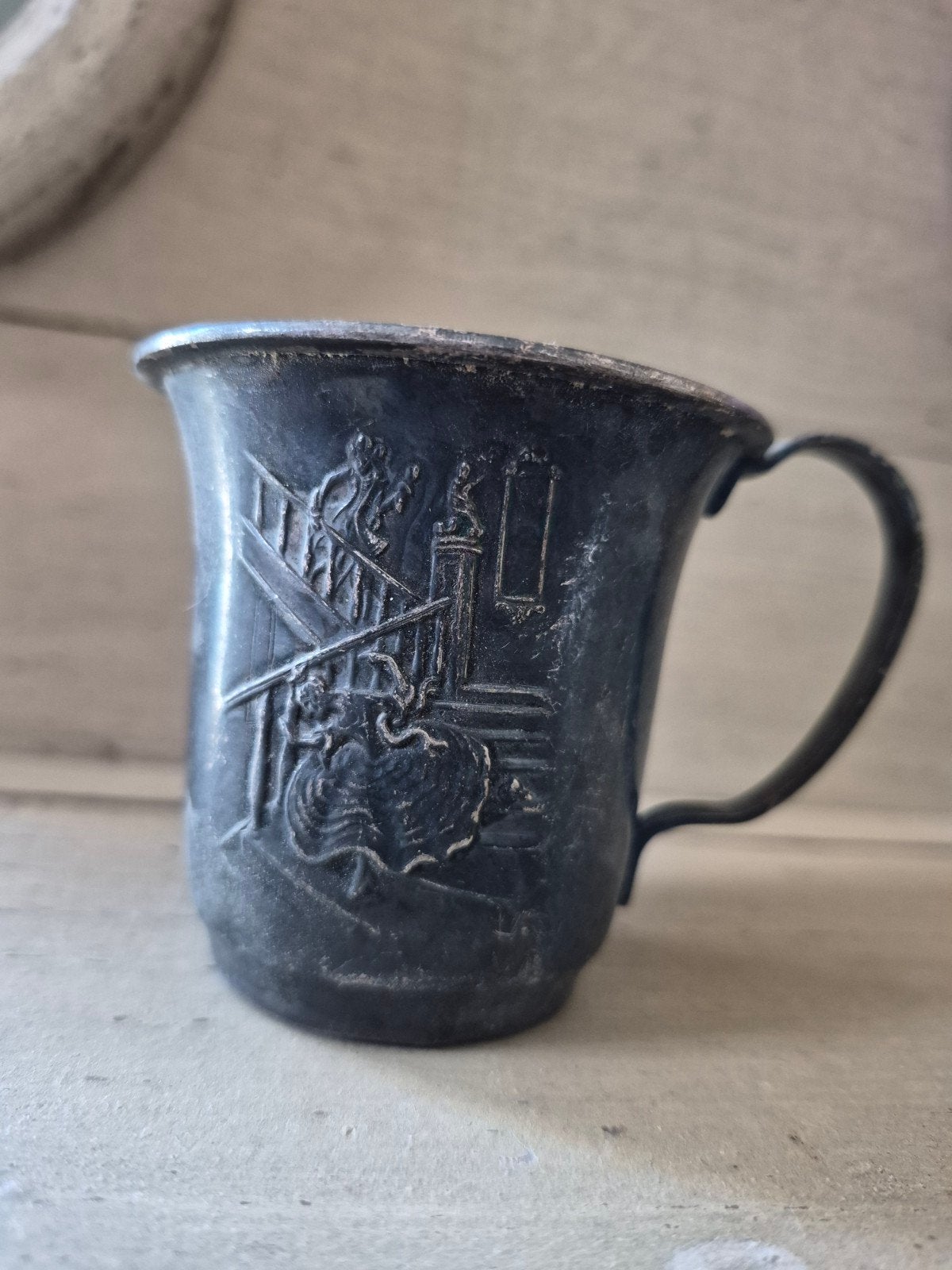 Rare timbale en métal argenté de la marque GERO, Antiquités & Art, Enlèvement ou Envoi, Argent