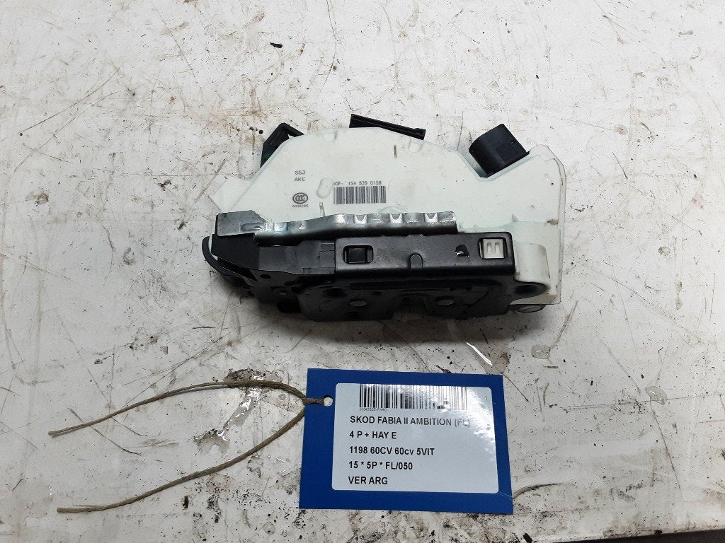 PORTIERSLOT LINKS ACHTER Skoda Fabia II Combi (1S4839015B), Gebruikt, Info@skoda-auto.de, Skoda, Škoda Auto Deutschland GmbH