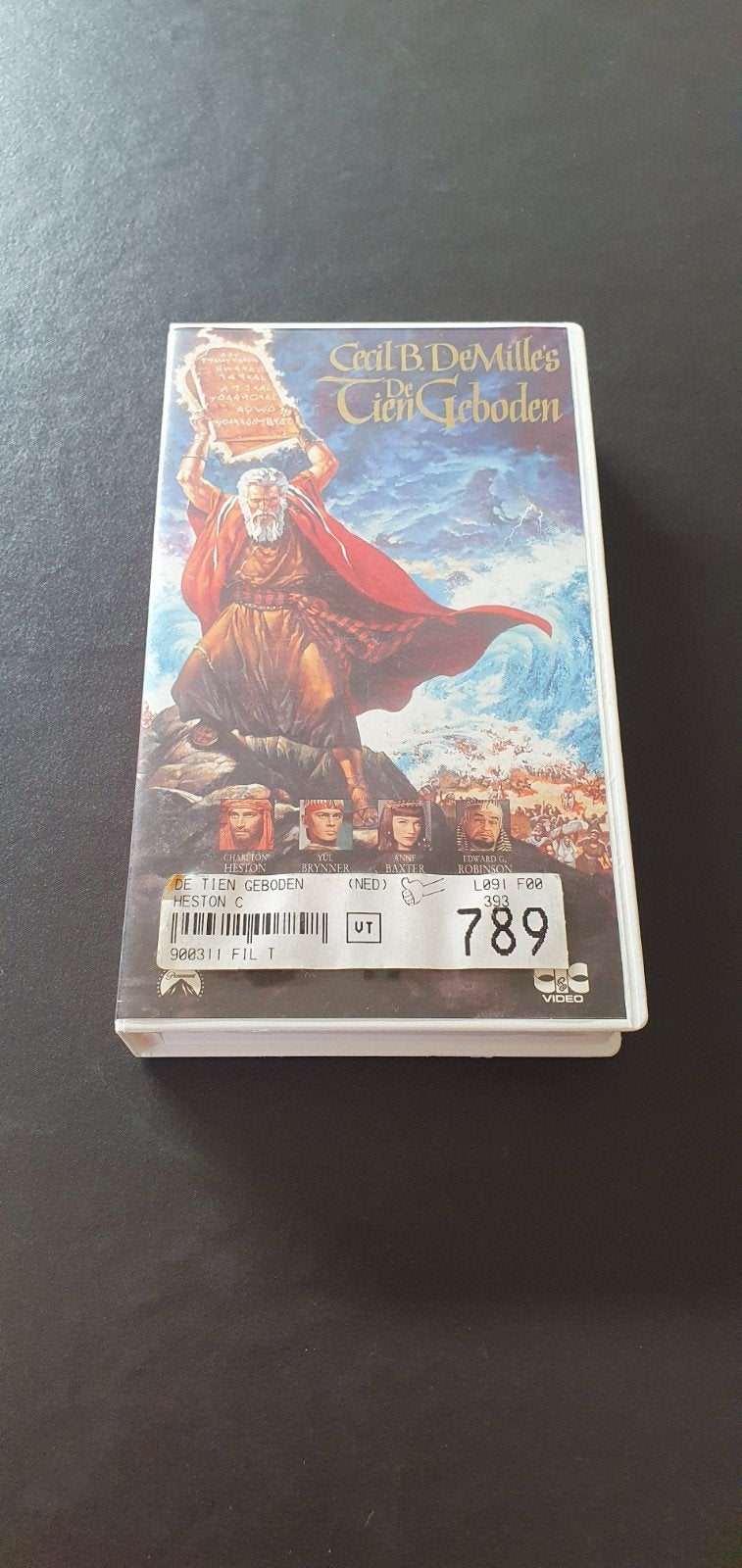 VHS-band / DVD-casette: De 10 Geboden / The Ten Commandments, Cd's en Dvd's, Alle leeftijden, Verzenden, Zo goed als nieuw, VHS