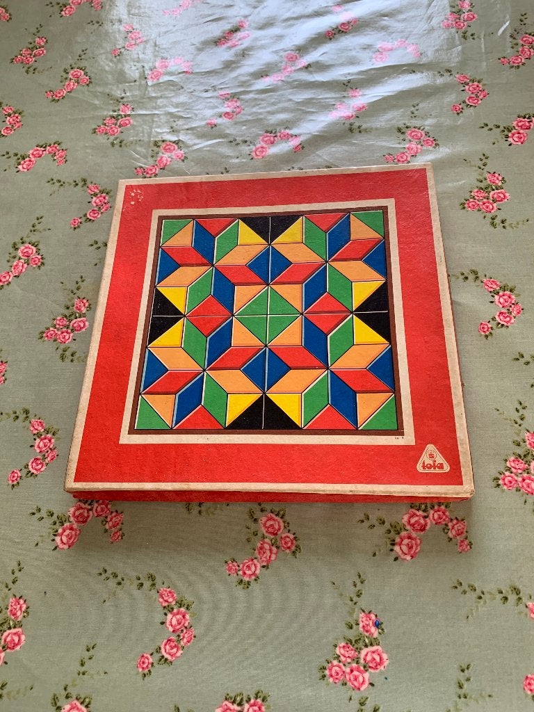 Vintage toia houten moziekpuzzel, Hobby en Vrije tijd, Ophalen of Verzenden