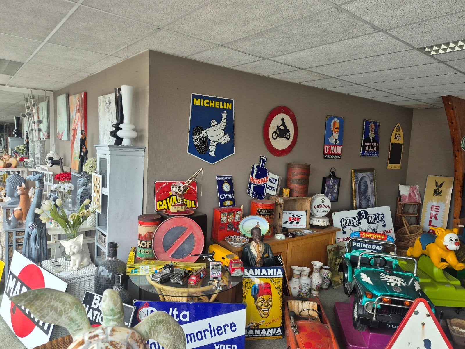 vintage spullen, emaille,verkeersborden,kiddy ride, blikken, Enlèvement