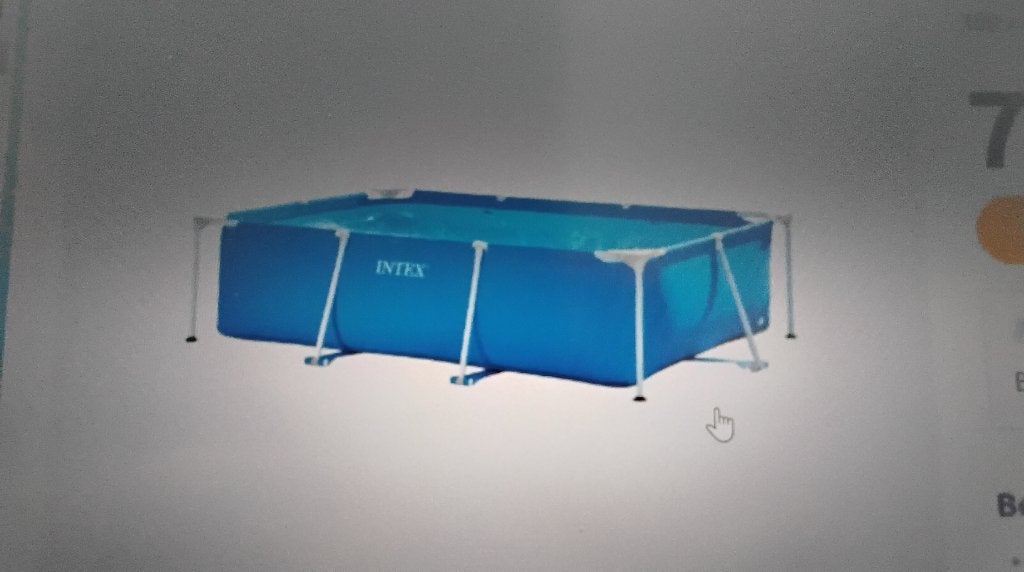Intex rechthoek blauw zwembad 4.5mx2.2mx84cm h, Ophalen, Gebruikt, Opzetzwembad, 200 tot 400 cm