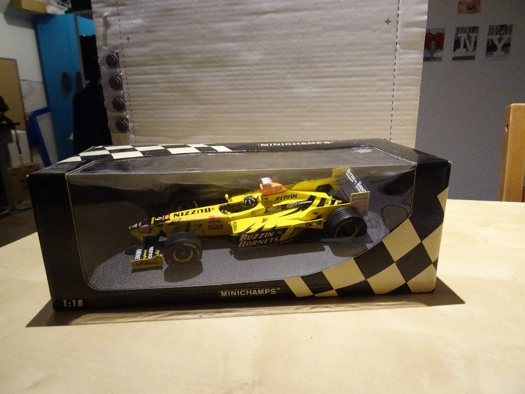 Minichamps Jordan 198 Damon Hill F1 1:18 180 980009—nonouvrt, Enlèvement ou Envoi, MiniChamps