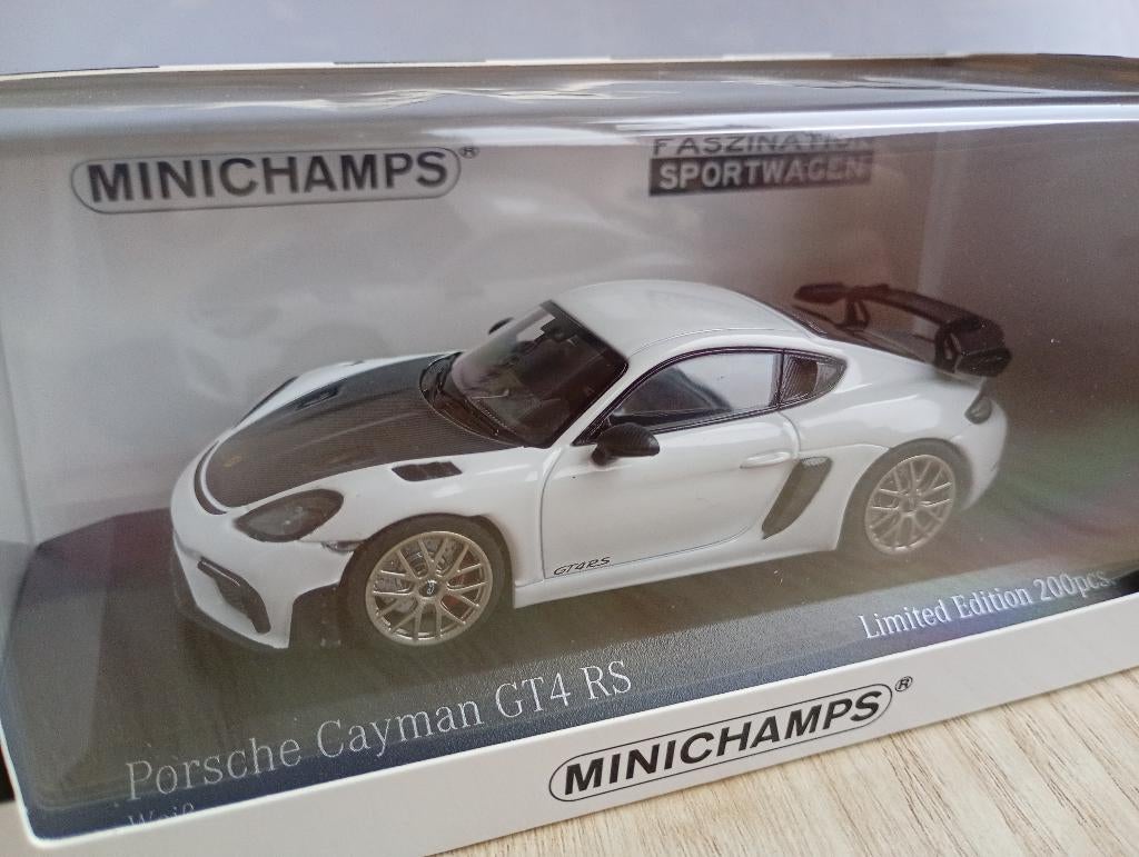 Porsche GT4 RS Wit, Ophalen of Verzenden, Nieuw, Auto, MiniChamps