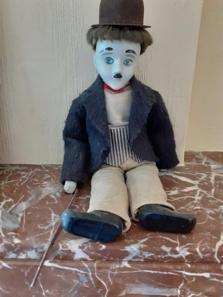 Poupée Charlie Chaplin, objet de collection fait main, Enlèvement ou Envoi, Utilisé, Poupée