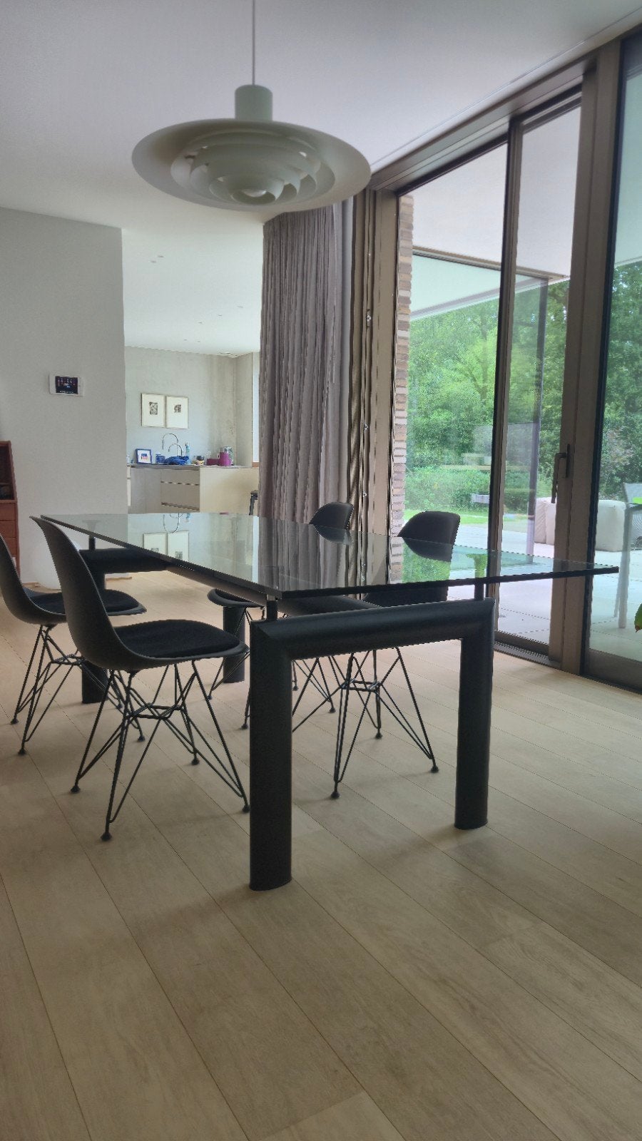 design glazen tafel, Huis en Inrichting, Tafels | Eettafels, Ophalen