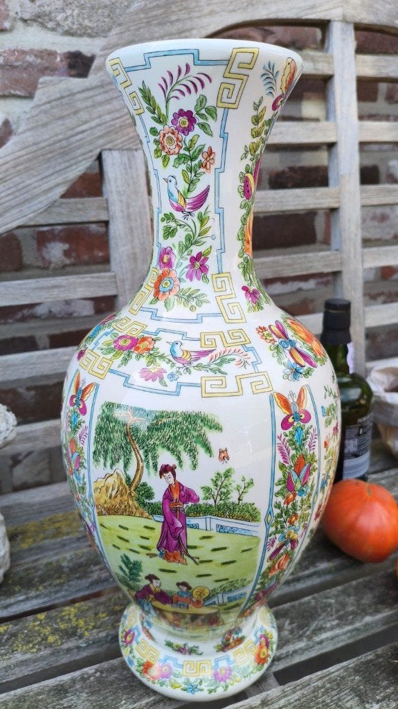 Decoratieve porseleinen vaas – 42 cm hoog, Antiek en Kunst, Ophalen