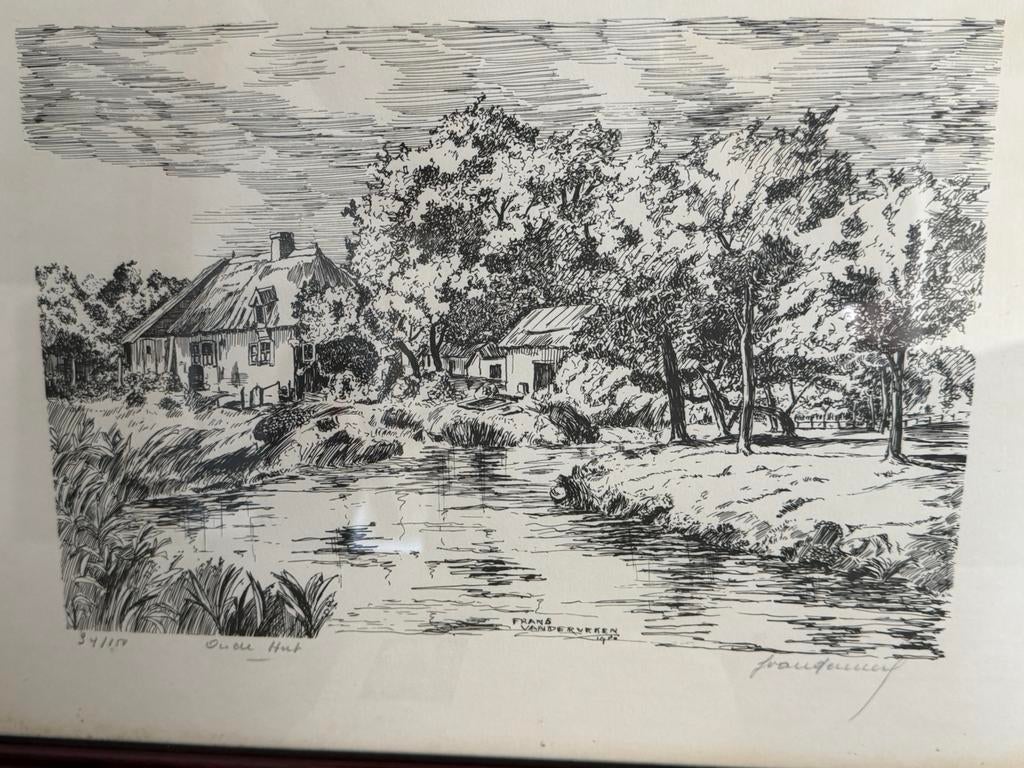 Pentekening van F.Vanderveken, Antiek en Kunst, Ophalen