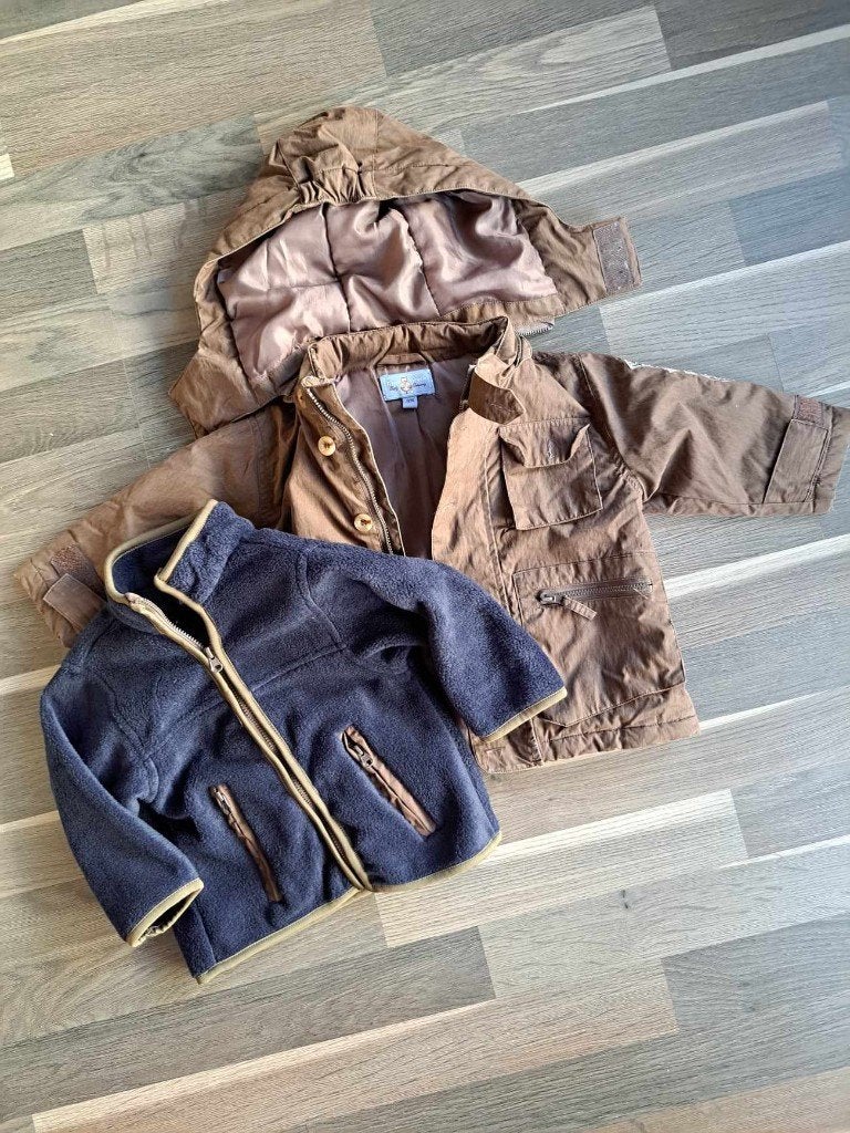 River Woods, winterjas baby mèt bijhorende fleece, 74, Kinderen en Baby's, River Woods, Ophalen of Verzenden, Zo goed als nieuw