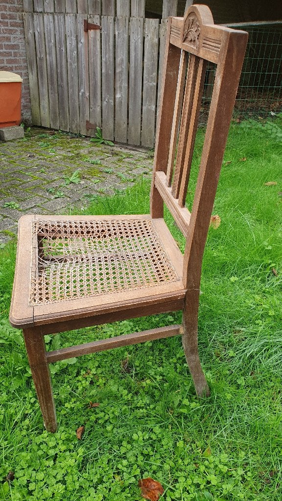 Chaise style art déco des années 1930 (projet de rénovation), Brun, Enlèvement, Utilisé, Une