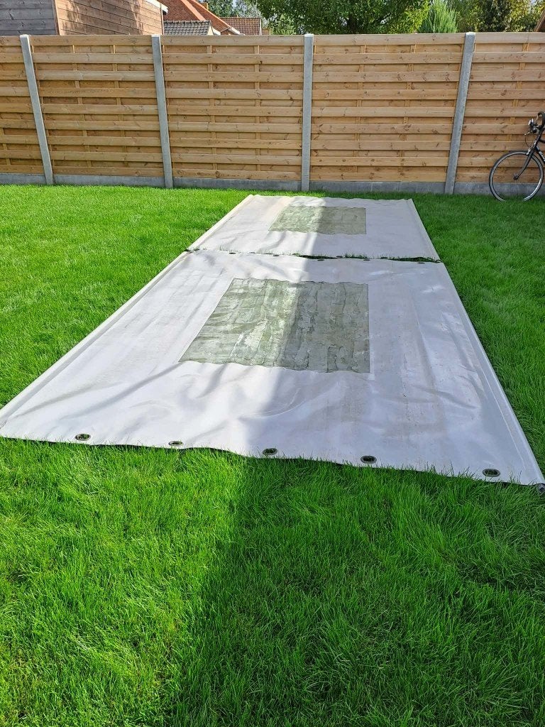 Zeilen voor afdak of tent (grijs), Ophalen, Zeil