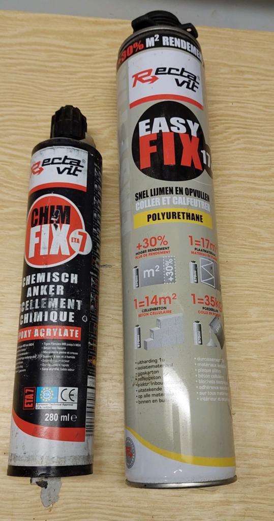 Rectavit Easy Fix + chemisch anker nieuwstaat lot set, Doe-het-zelf en Bouw, Ophalen