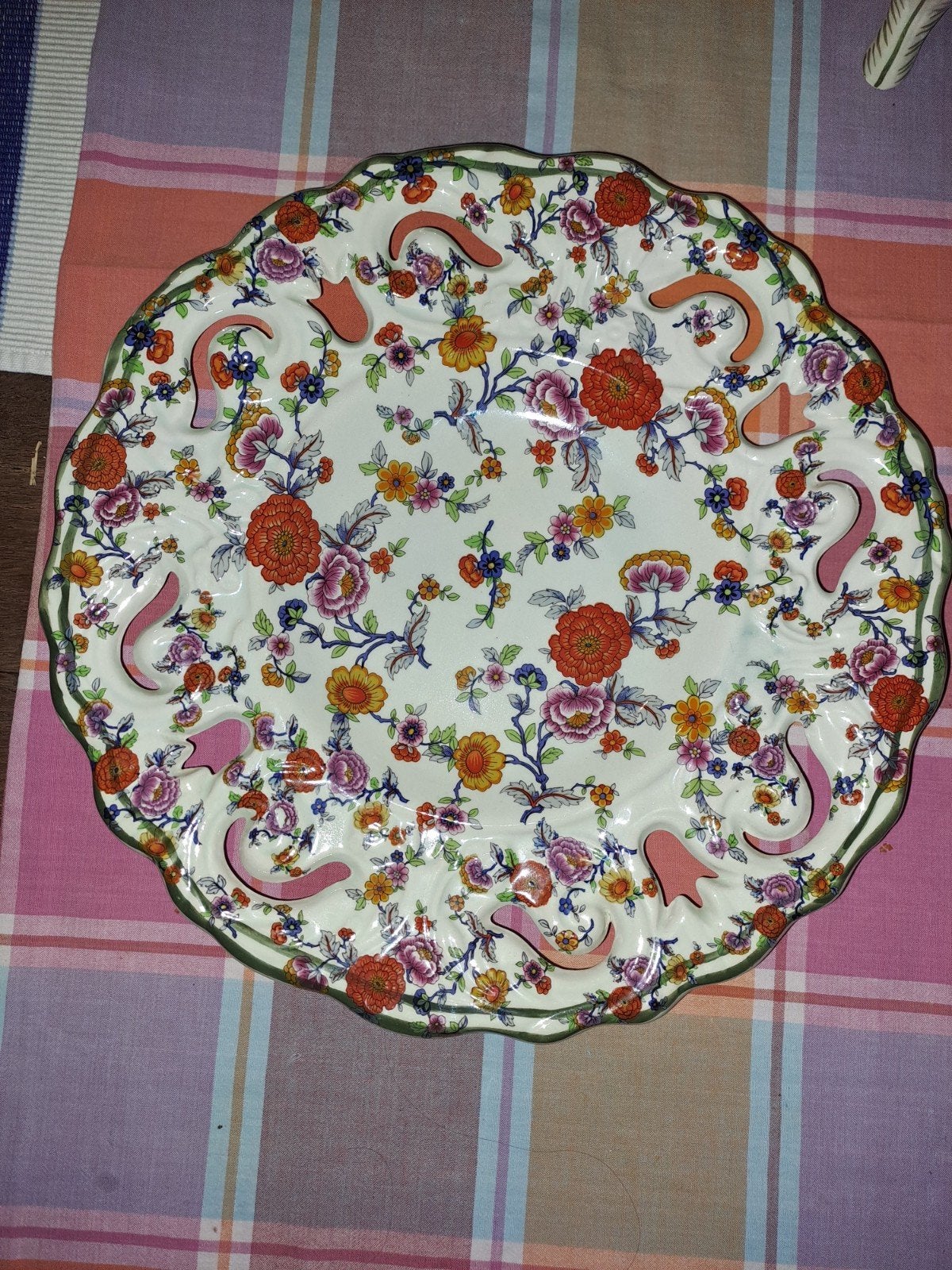 Wandbord Bequet +-40cm handwerk, meer kleurig,, Antiek en Kunst, Ophalen