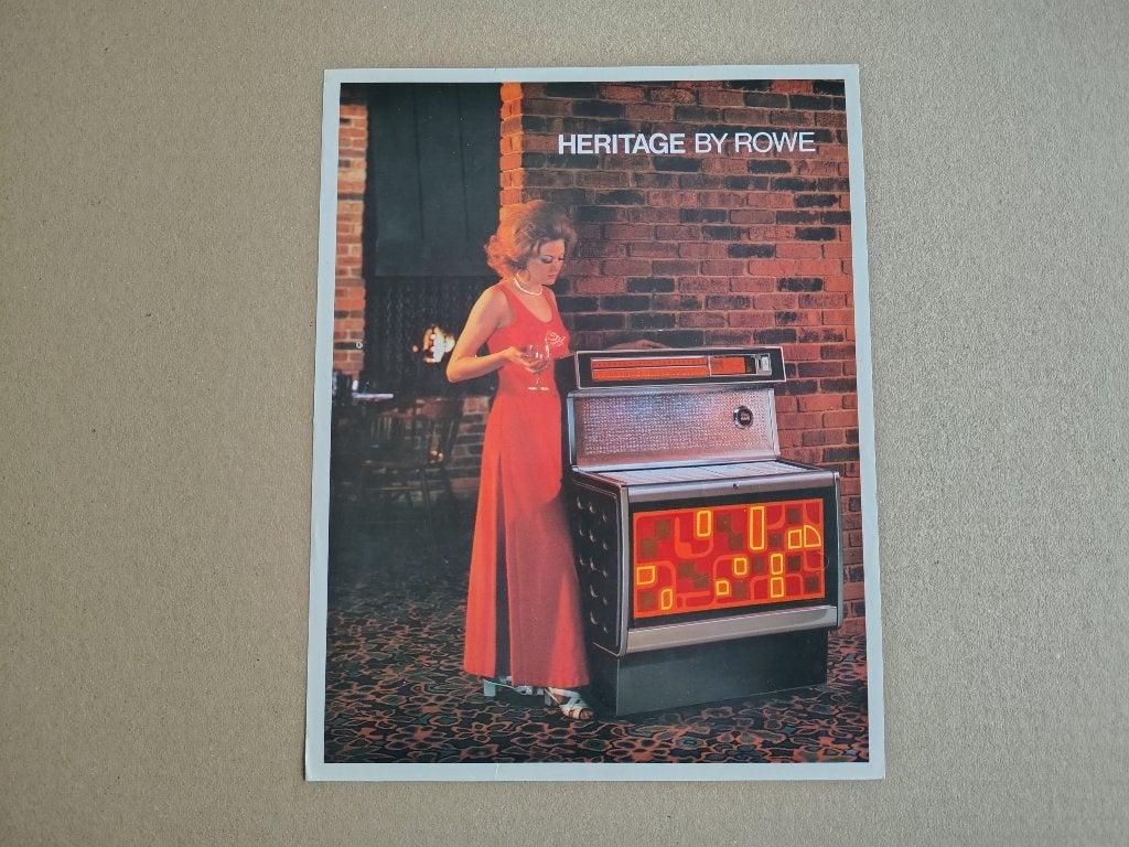 Flyer: Rowe-AMi RI-1/ Heritage (1973) jukebox, Verzenden, Ami