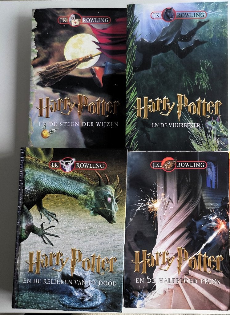 4 Fantasy boeken : Harry Potter, Boeken, Ophalen of Verzenden