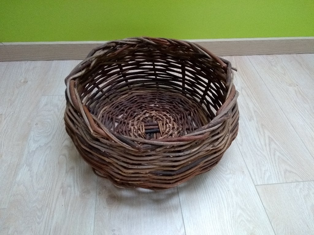 gevlochten rieten mand, Ophalen, Mand, Gevlochten