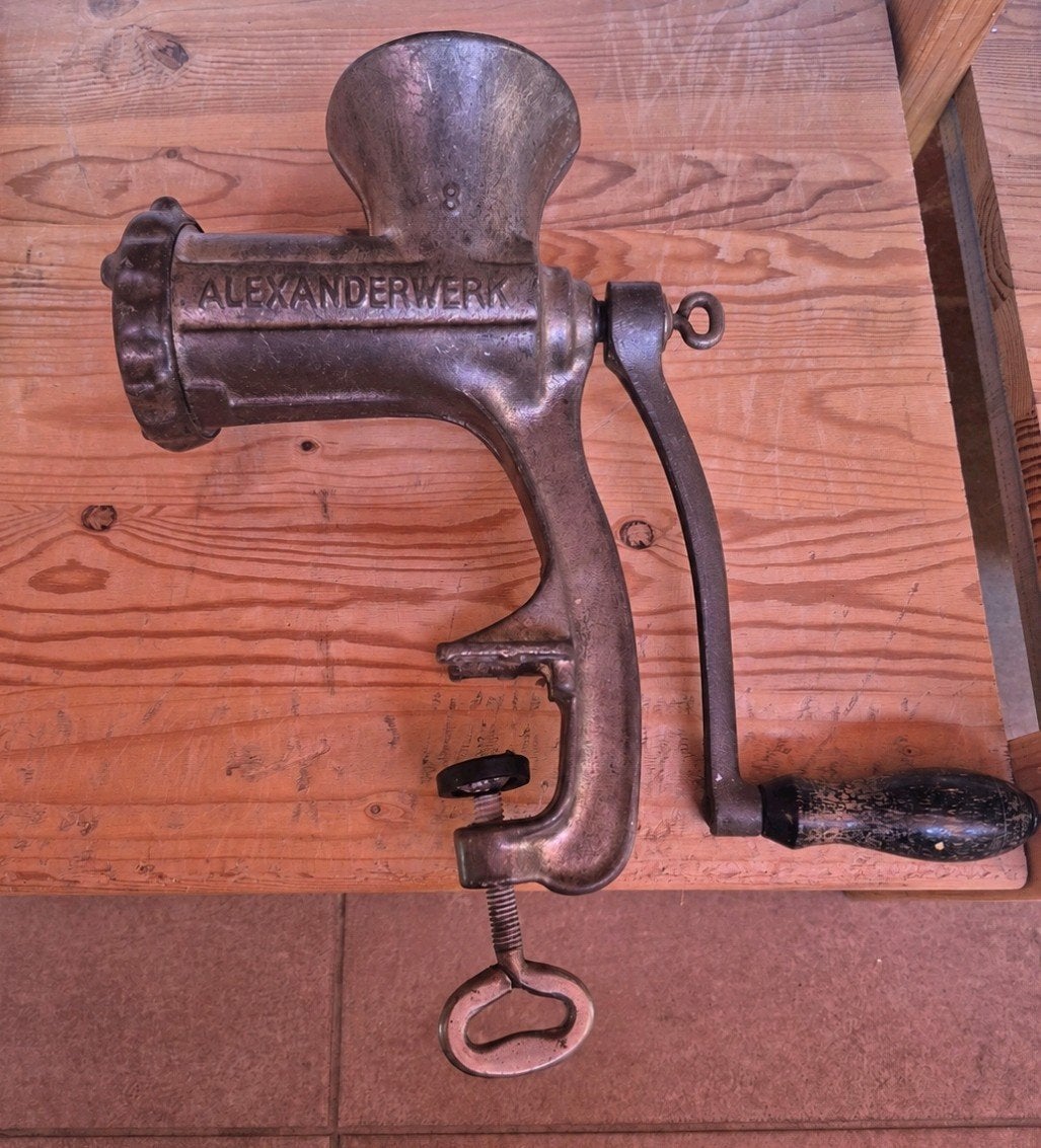 hachoir à viande manuel vintage, Enlèvement ou Envoi