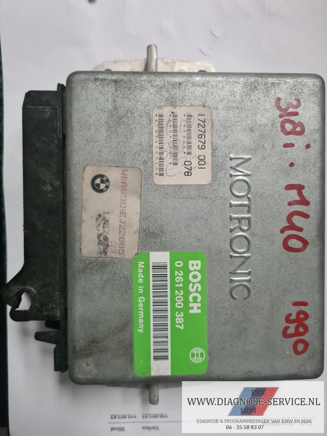 BMW 318i E30 M40 motor computer ecu Bosch 0261200387, Autos : Pièces & Accessoires, Électronique & Câbles, BMW, Utilisé, Enlèvement ou Envoi