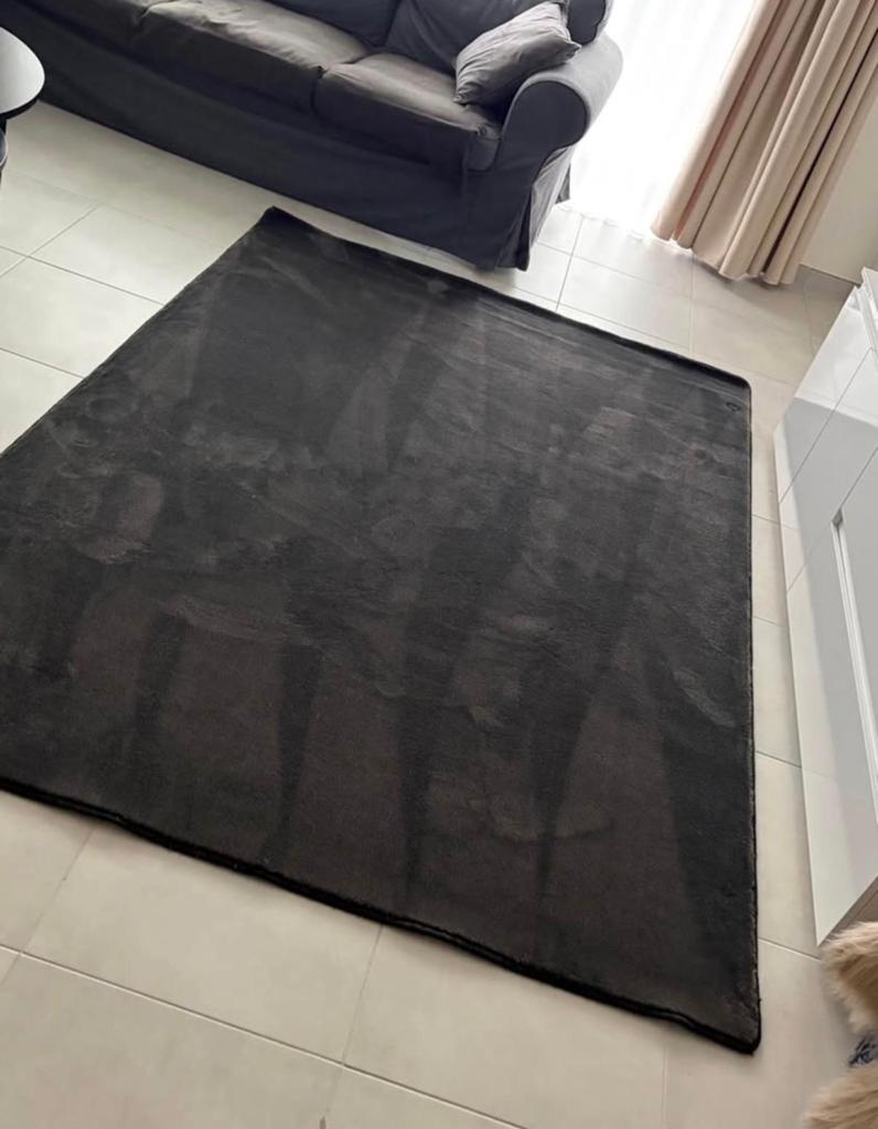 Tapis anthracite, Maison & Meubles, Ameublement | Tapis & Moquettes, Enlèvement, Comme neuf