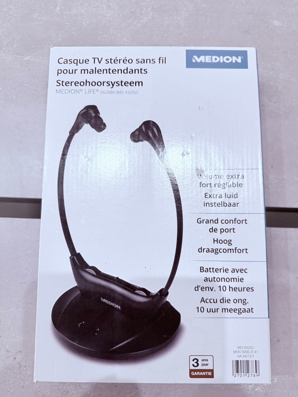 Casque stéréo pour téléviseur, Enlèvement ou Envoi, Comme neuf