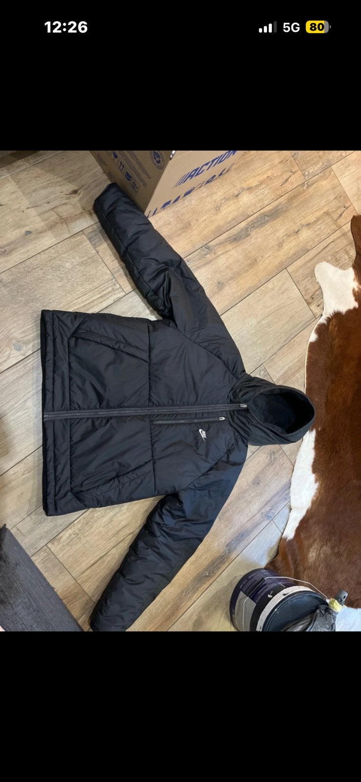 Sportswear therma-fit repel hooded jacked nike, Ophalen of Verzenden, Zo goed als nieuw, Maat 56/58 (XL), Zwart