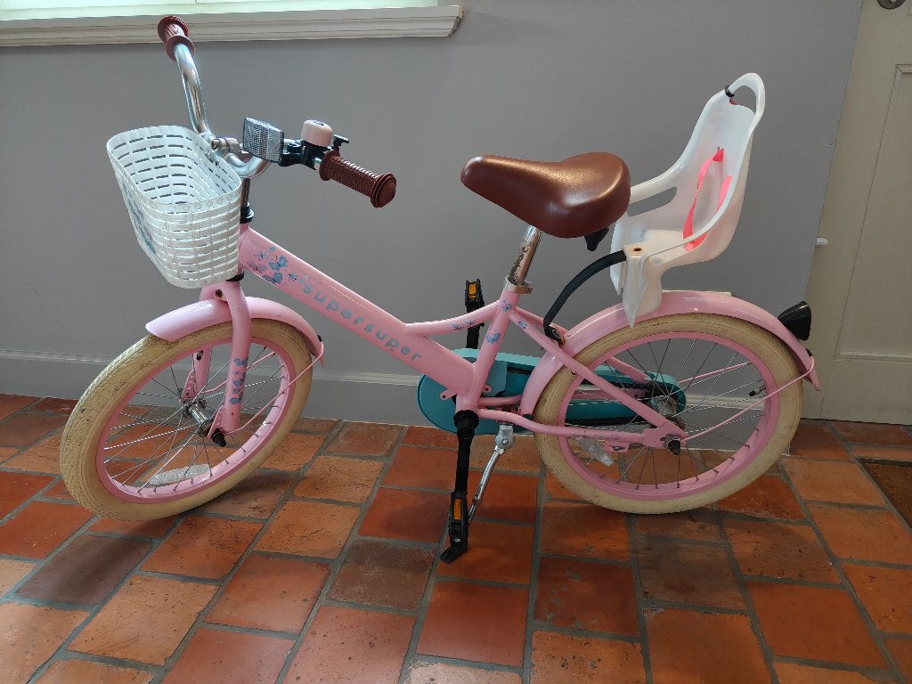 Meisjesfiets SuperSuper Little Miss 18 inch, Ophalen, Terugtraprem, 16 tot 20 inch, Zo goed als nieuw