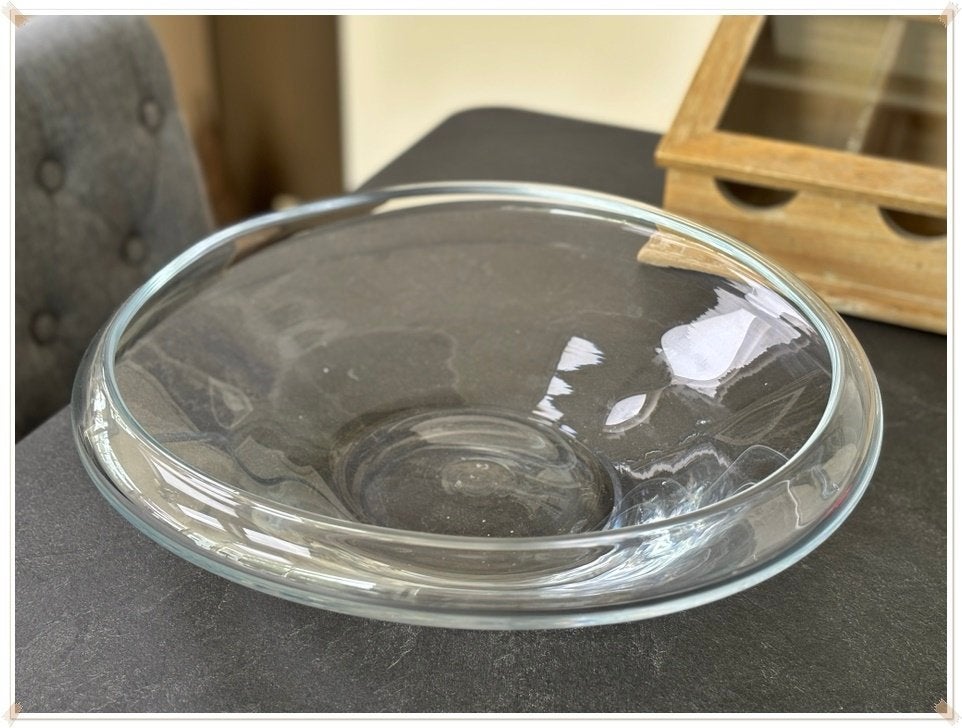 VASQUE RONDE VERRE - 38 CM, Huis en Inrichting, Woonaccessoires | Vazen, Nieuw, Overige kleuren, Minder dan 50 cm, Glas, Ophalen