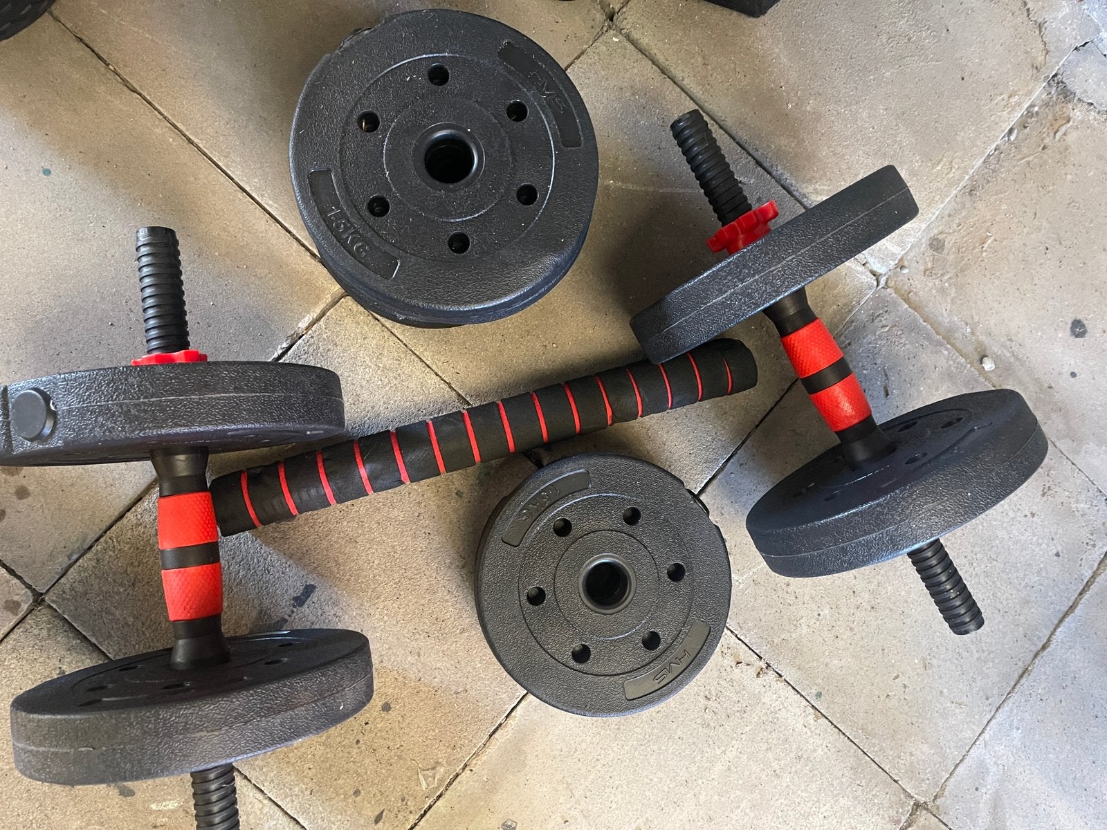 Halter set, battle rope, kettlebell, medicine ball, sandbag, Enlèvement, Comme neuf, Autres types