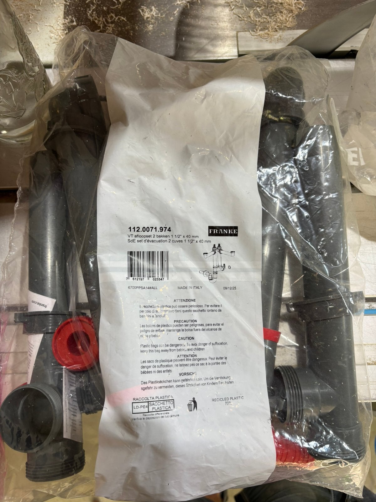 Lot de siphon d’evier simple et double vasques, Enlèvement ou Envoi, Comme neuf
