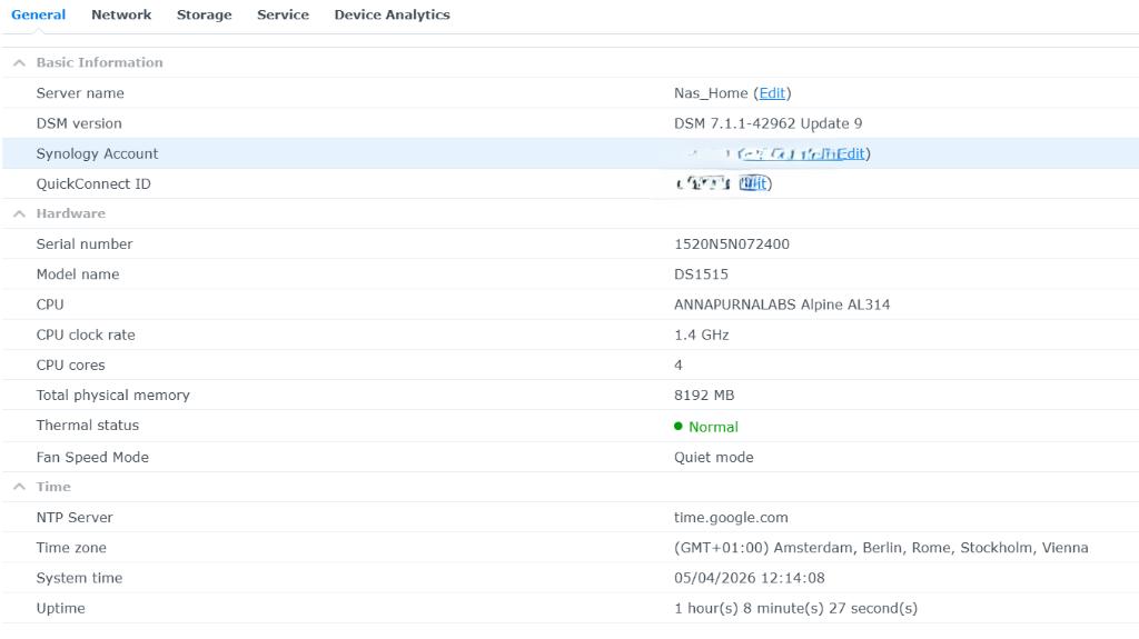 Synology DS1515, Enlèvement ou Envoi, Utilisé