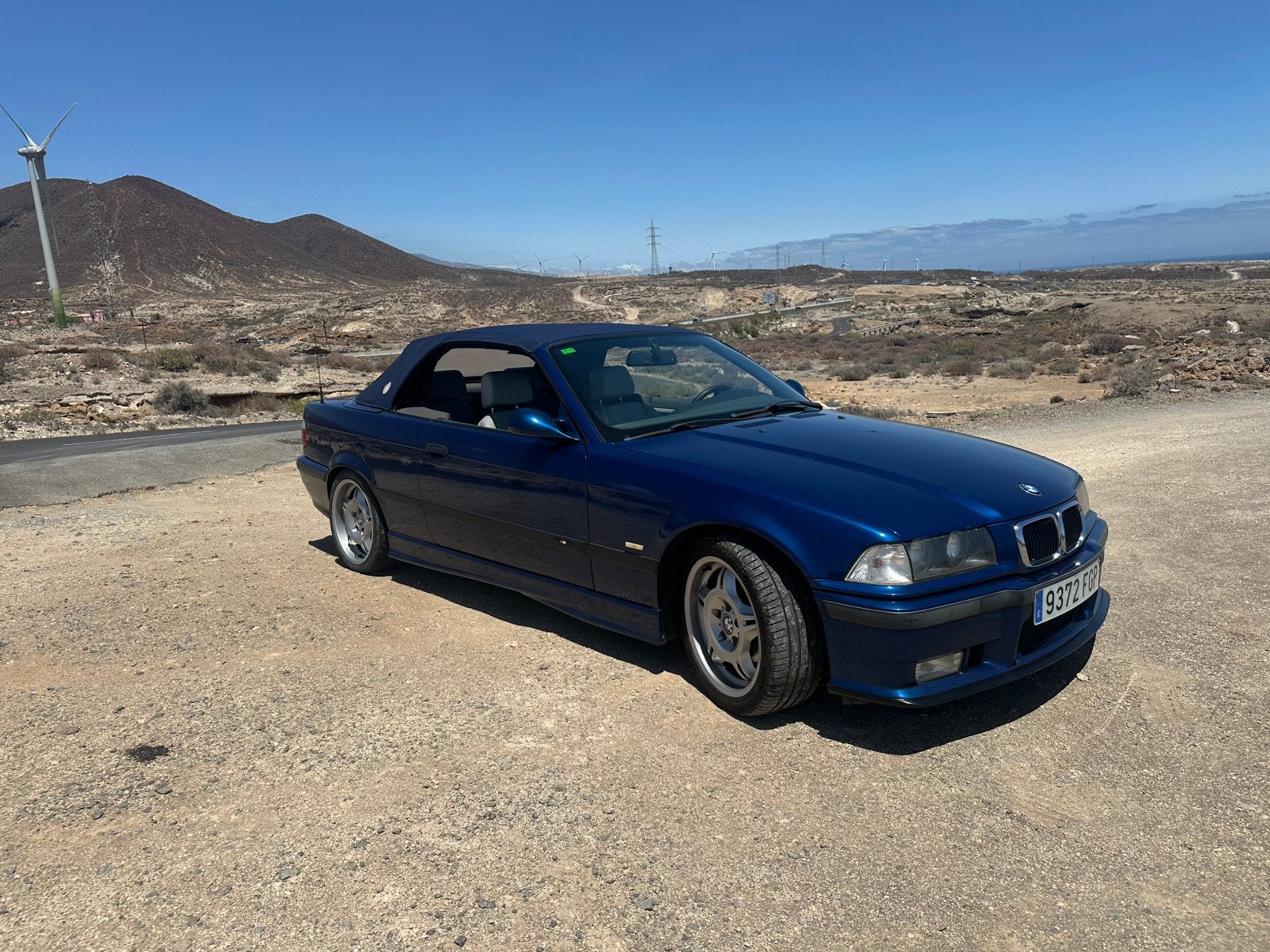 318 i cabrio M versie., Auto's, Beige, Cabriolet, Blauw, Leder
