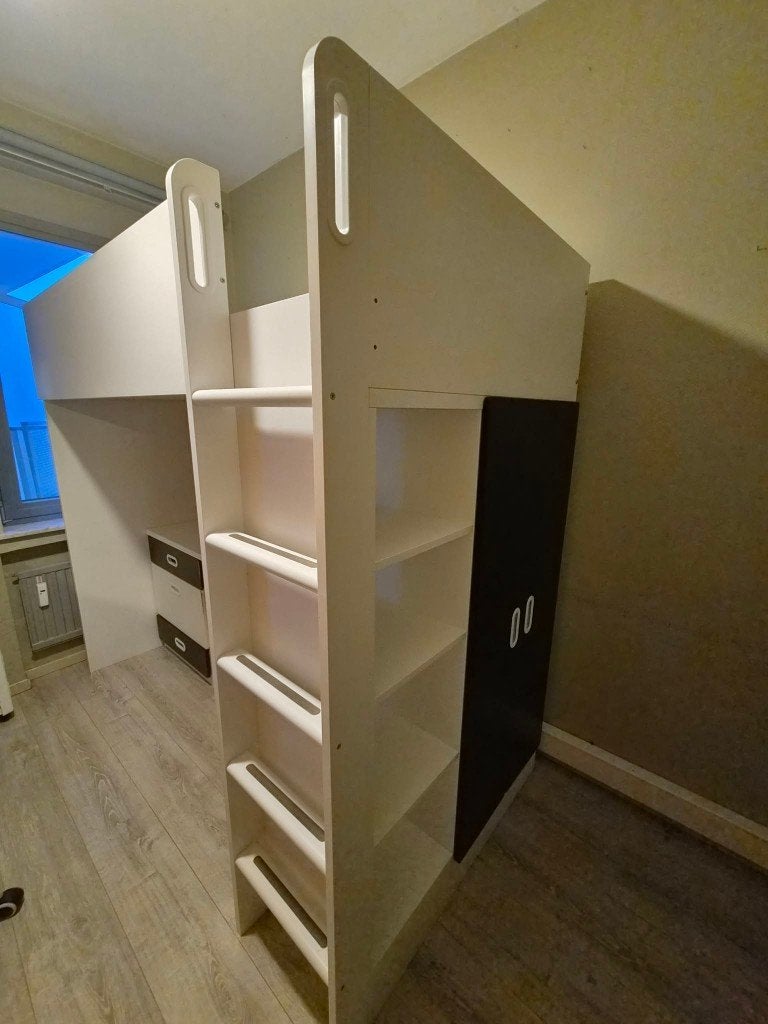 lit mezzanine IKEA SMÅSTAD, avec bureau, Enlèvement, Utilisé, Lit mezzanine