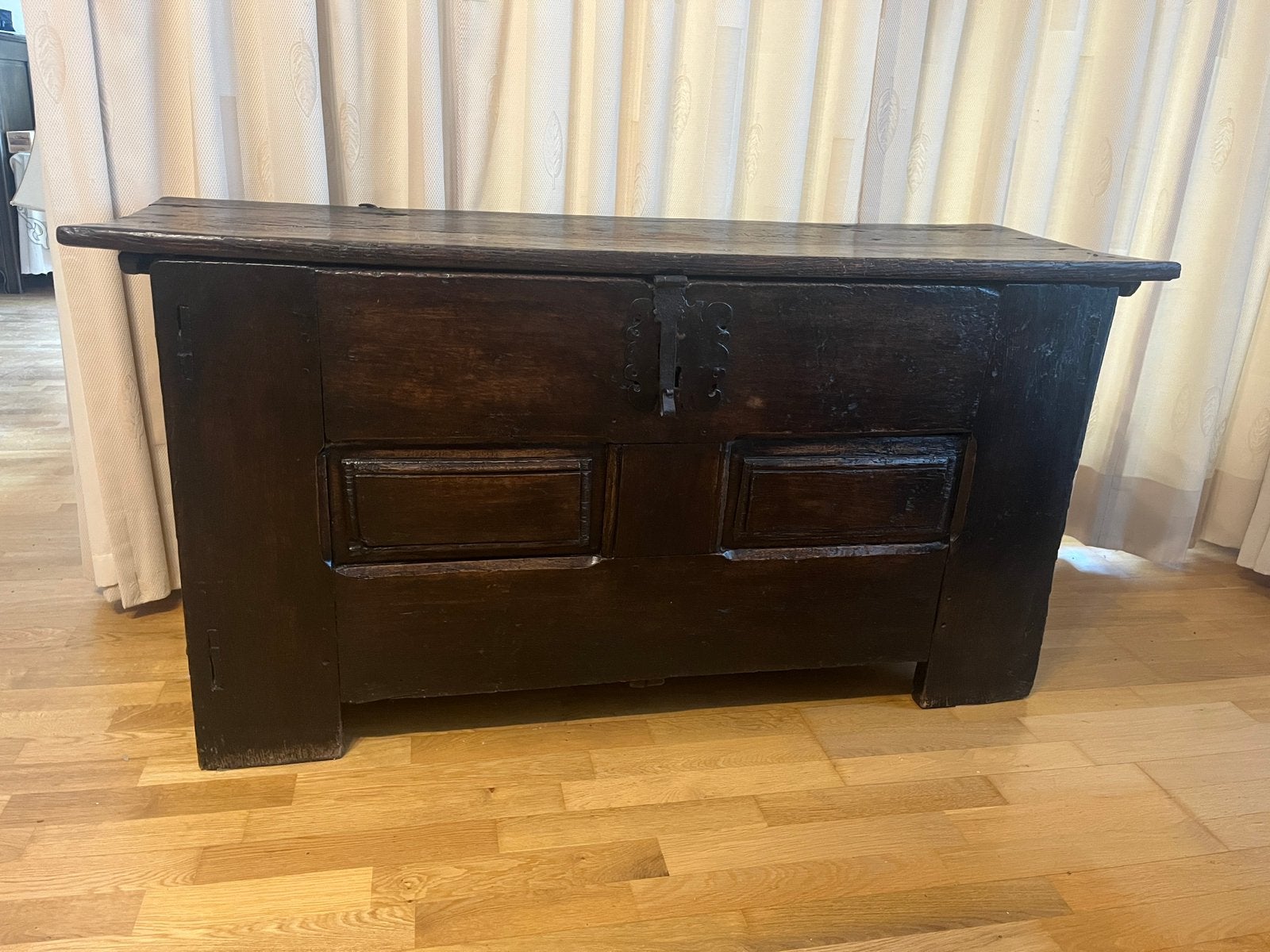 Antieke houten kist, Antiek en Kunst, Ophalen