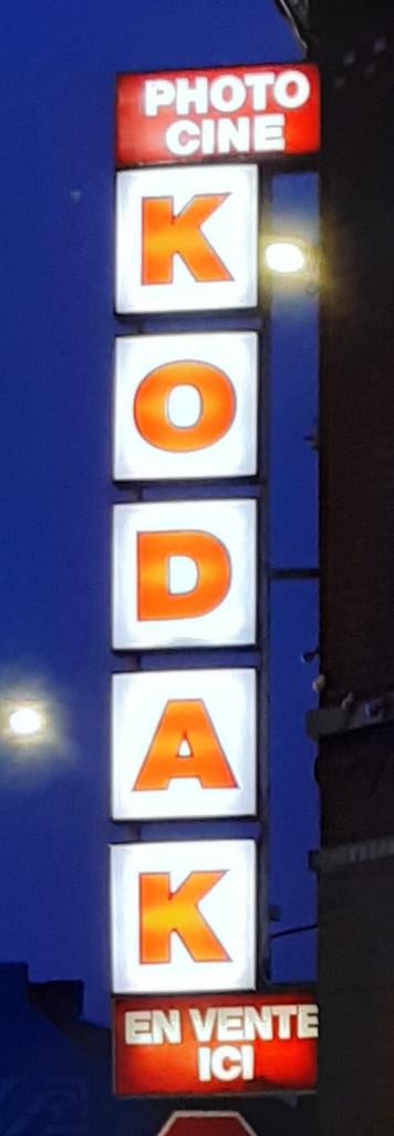 Enseigne lumineuse Kodak Agfa Fuji Konica Hama, Enlèvement, Utilisé