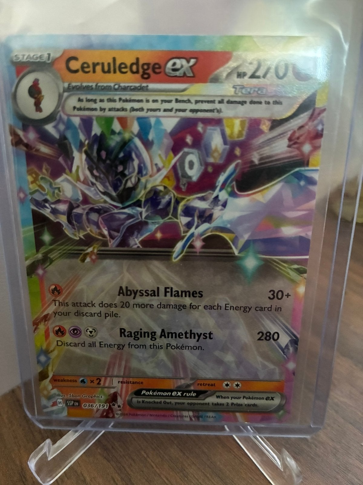 Pokemon ceruledge ex surging sparks, Hobby en Vrije tijd, Verzamelkaartspellen | Pokémon, Zo goed als nieuw, Booster, Ophalen of Verzenden