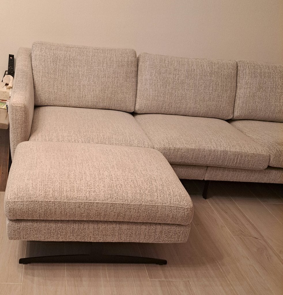 4 zit zetel van juntoo met voetenbank, Huis en Inrichting, Ophalen, Zo goed als nieuw, Stof